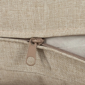 Conjunto Jardín de Aluminio Blanco y Tejido de Olefina Beige