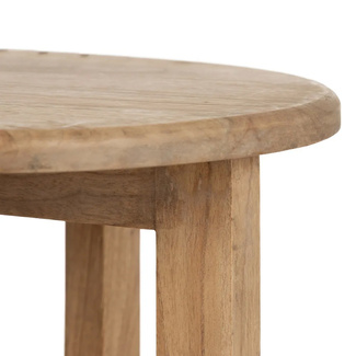 Mesa Auxiliar de Madera Natural 40 x 40 x 55 cm 