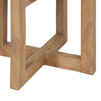 Mesa Auxiliar de Madera Natural 40 x 40 x 55 cm 