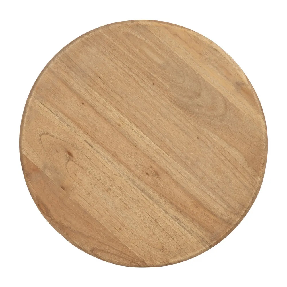Mesa Auxiliar de Madera Natural 40 x 40 x 55 cm 