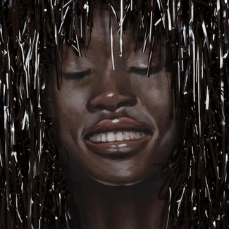 Pintura Chica en Lienzo 3,5 x 90 x 120 cm 