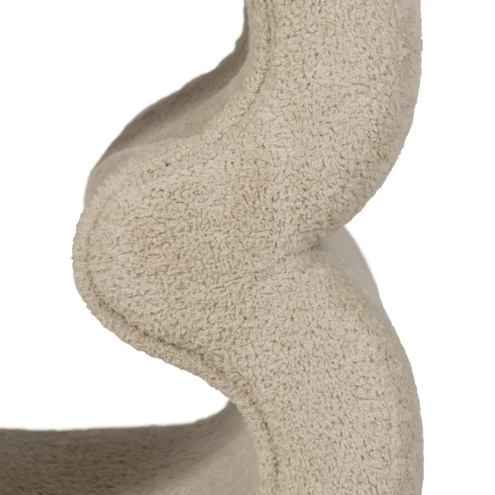 Puf de Poliéster Beige 42 x 45 x 42 cm 