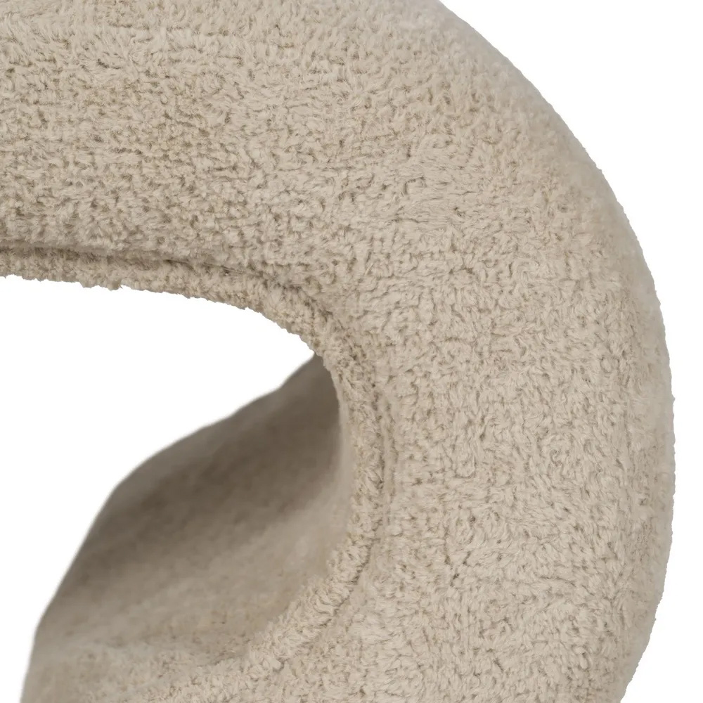 Puf de Poliéster Beige 42 x 45 x 42 cm 