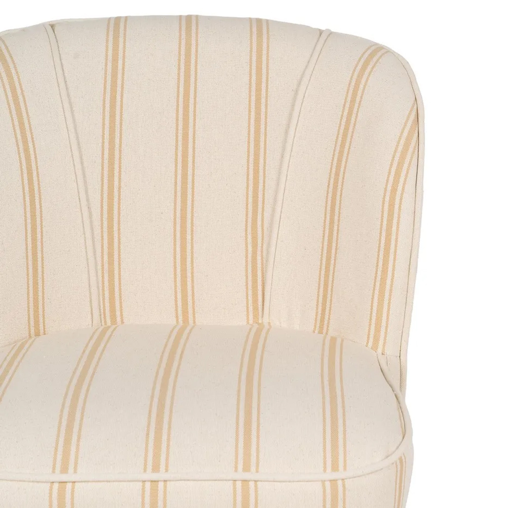 Sillón Rayas Miel de Madera de Caucho 64 x 54 x 73 cm 