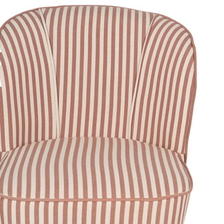 Sillón Rayas Terracota de Madera de Caucho 64 x 54 x 73 cm 