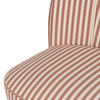 Sillón Rayas Terracota de Madera de Caucho 64 x 54 x 73 cm 