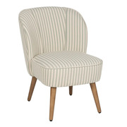 Sillón Rayas Verde de Madera de Caucho 64 x 54 x 73 cm 