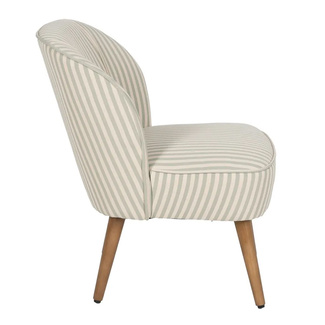 Sillón Rayas Verde de Madera de Caucho 64 x 54 x 73 cm 