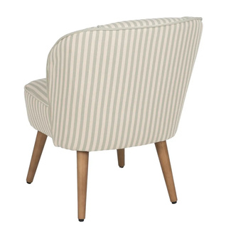 Sillón Rayas Verde de Madera de Caucho 64 x 54 x 73 cm 
