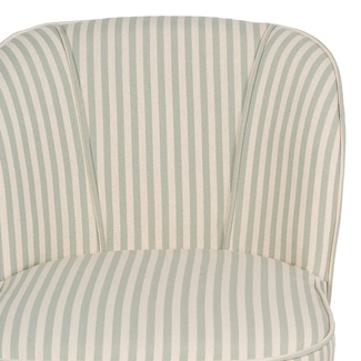 Sillón Rayas Verde de Madera de Caucho 64 x 54 x 73 cm 