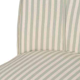 Sillón Rayas Verde de Madera de Caucho 64 x 54 x 73 cm 