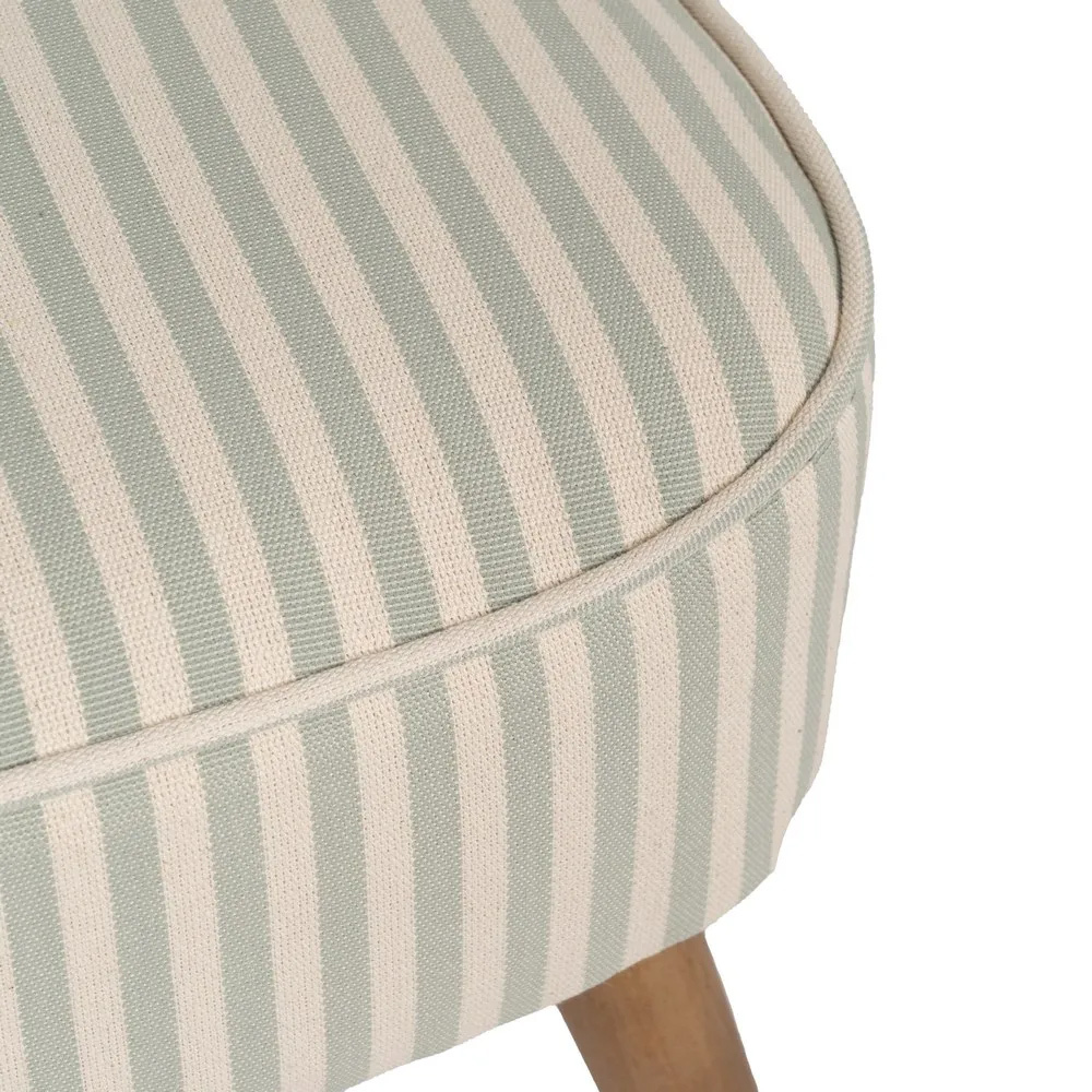 Sillón Rayas Verde de Madera de Caucho 64 x 54 x 73 cm 