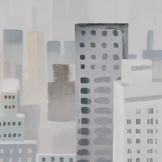 Cuadro Pintura Ciudad en Lienzo 3,5 x 120 x 80 cm 