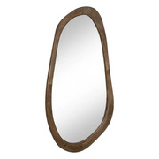 Espejo de Pared de Madera Natural 3 x 68 x 120 cm 