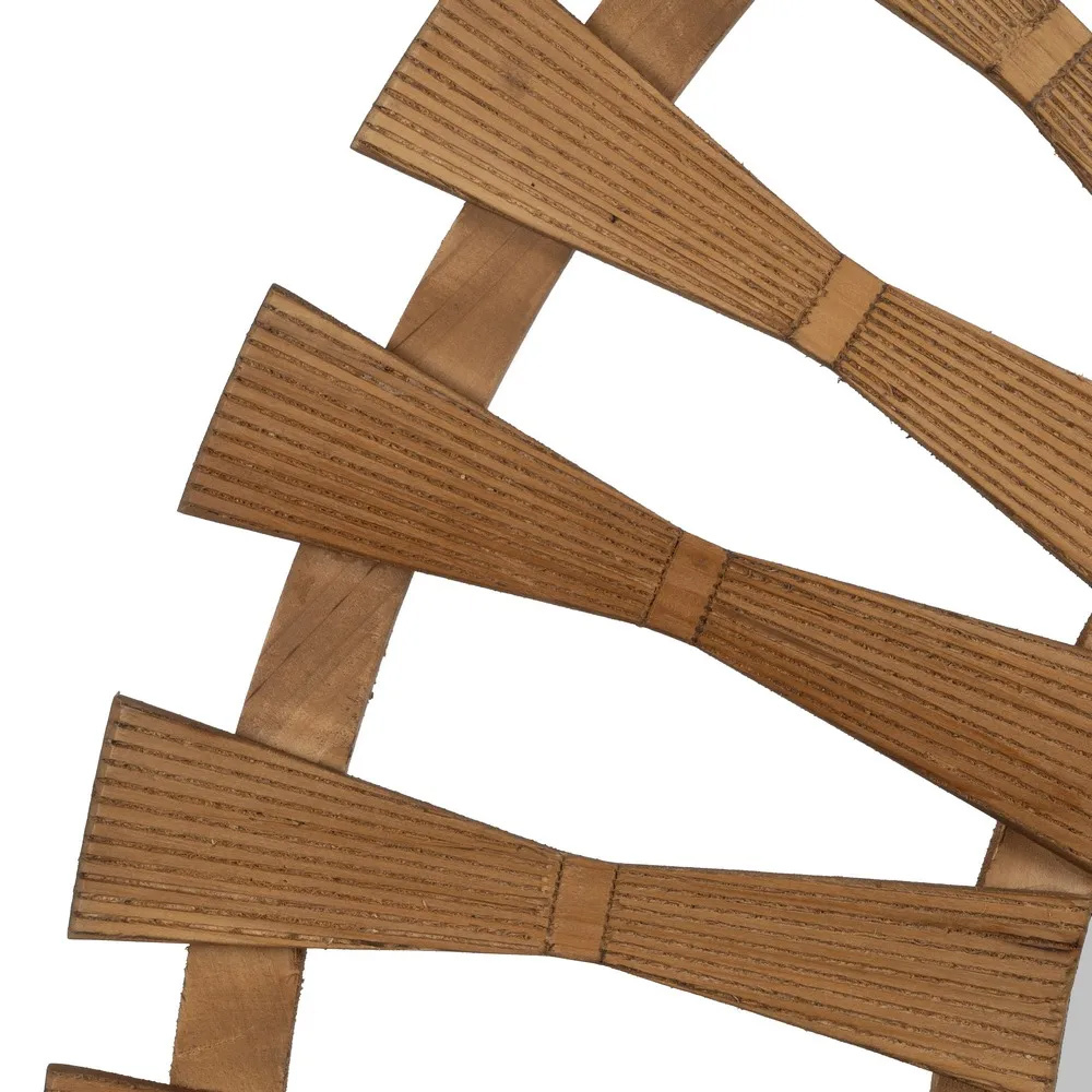 Espejo de Pared de Madera Natural 3 x 100 x 100 cm 