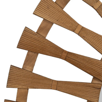Espejo de Pared de Madera Natural 3 x 100 x 100 cm 