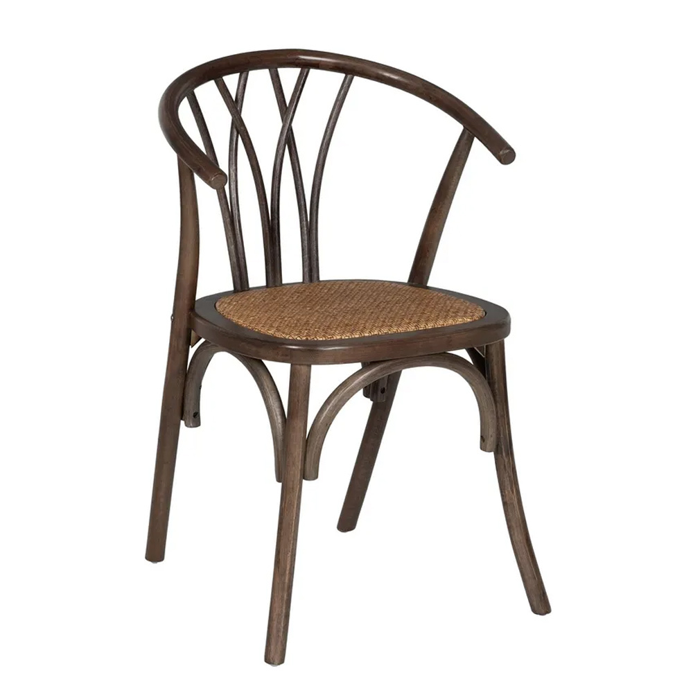 Silla de Madera y Ratán 50 x 55 x 81 cm  
