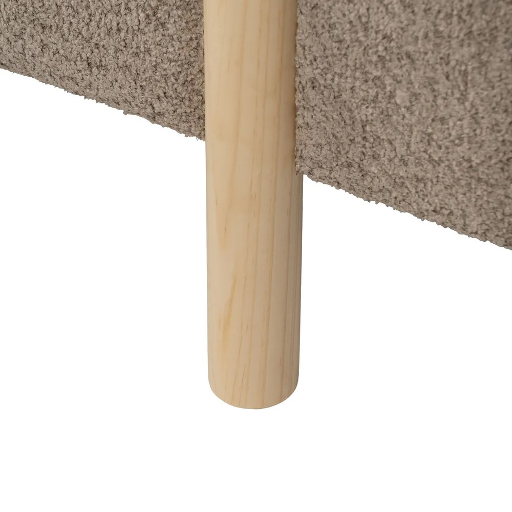 Banco Baúl de Poliéster Taupe 42 x 122 x 45 cm 
