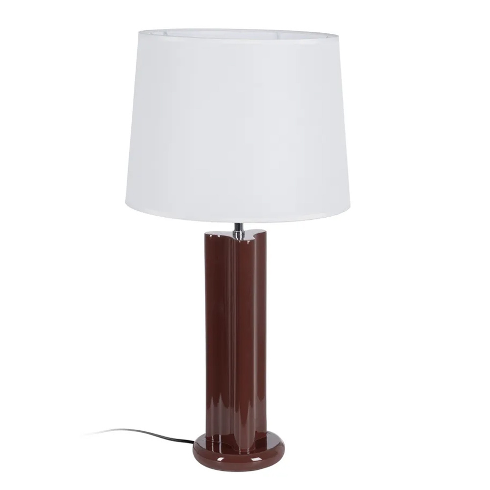 Lámpara de Mesa en DM Lacado Color Granate 37,5 x 37,5 x 70 cm 