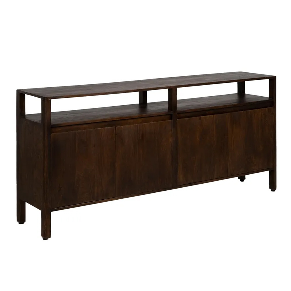 Aparador de Madera de Mango 4 Puertas 40 x 190 x 86 cm 