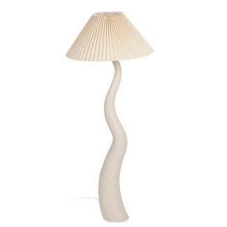 Lámpara de Suelo de Cerámica Crema 52 x 52 x 115 cm 