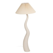 Lámpara de Suelo de Cerámica Crema 52 x 52 x 115 cm 