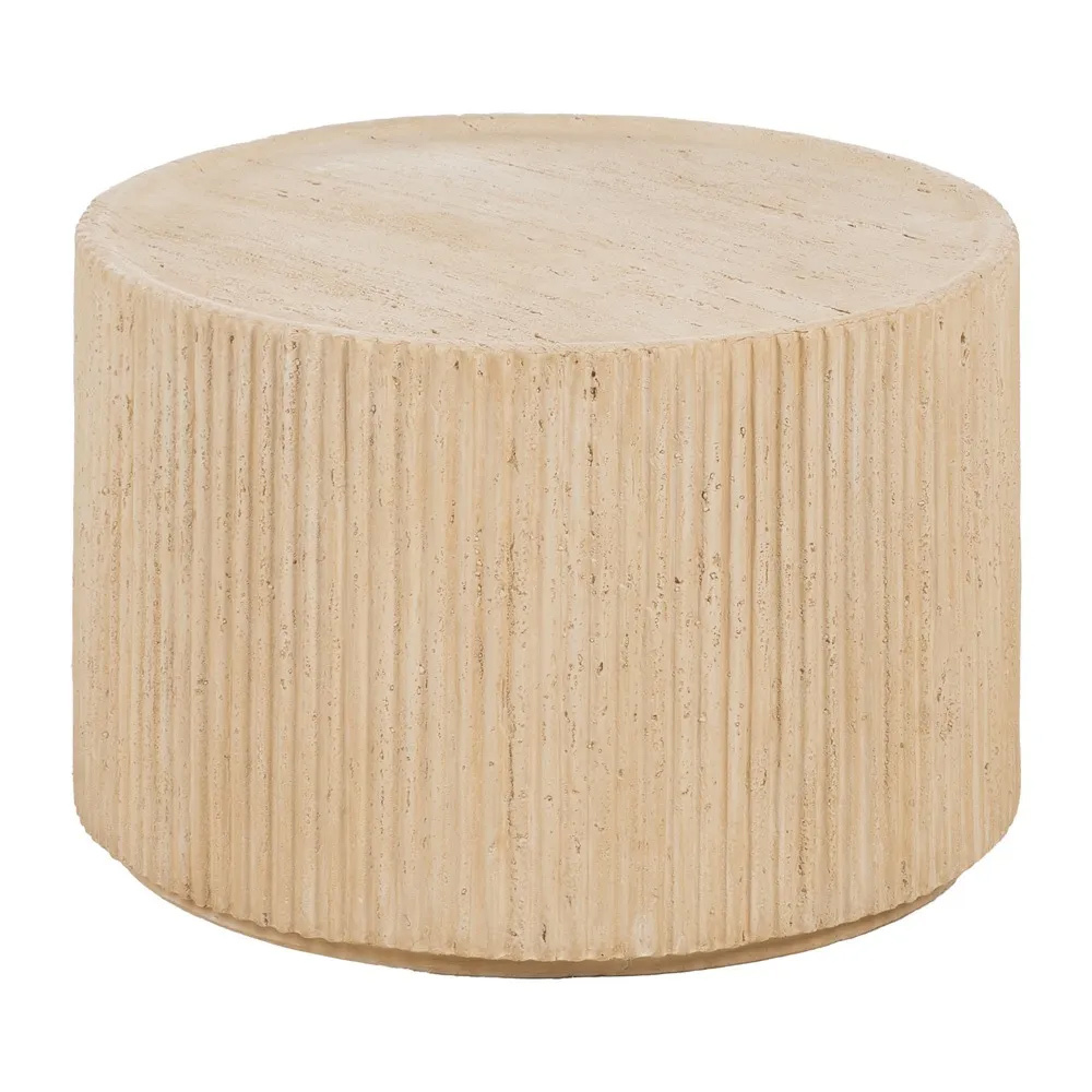 Mesa de Centro de Magnesio Crema 67 x 67 x 46 cm 