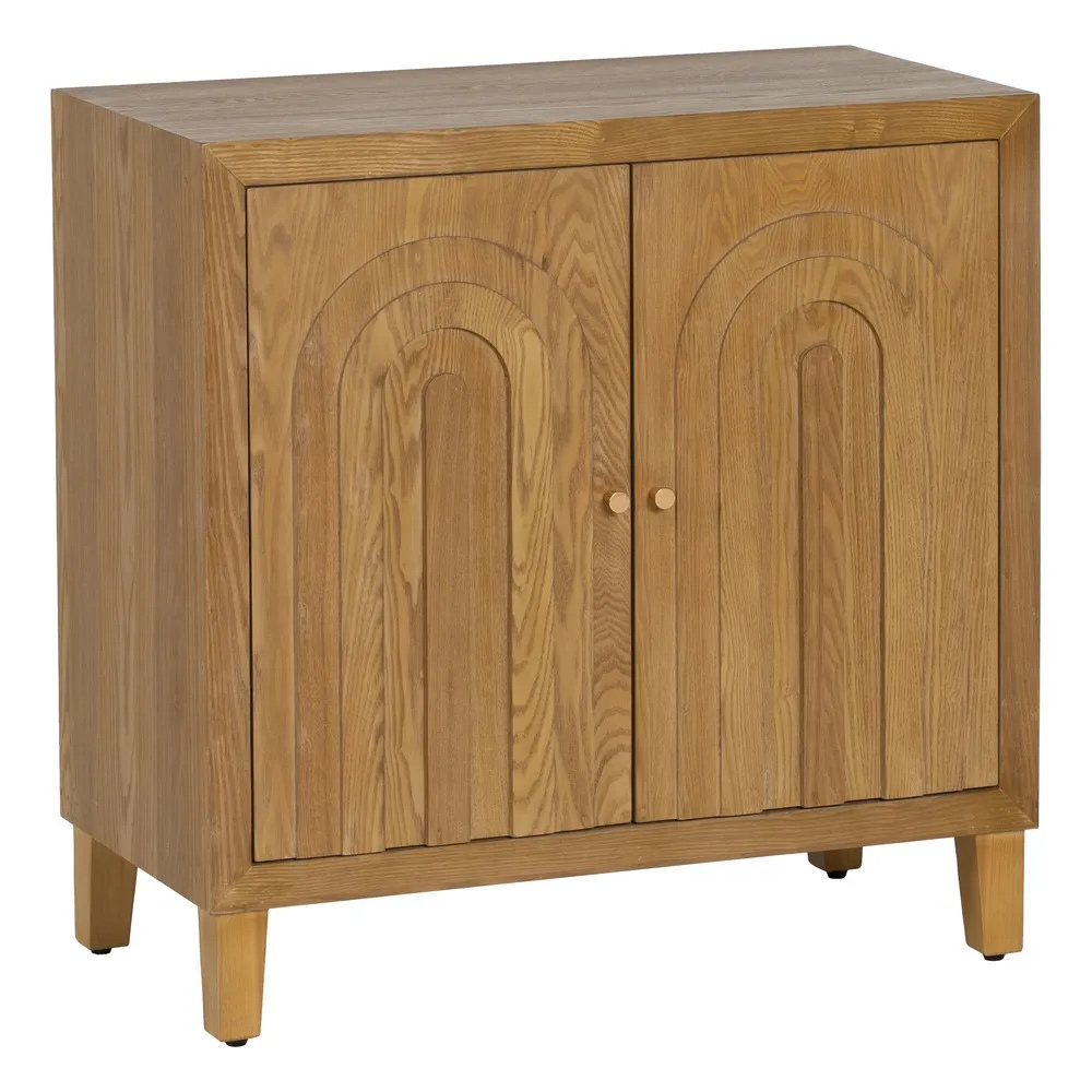 Mueble Recibidor de Madera Natural 2 Puertas 40 x 80 x 80 cm