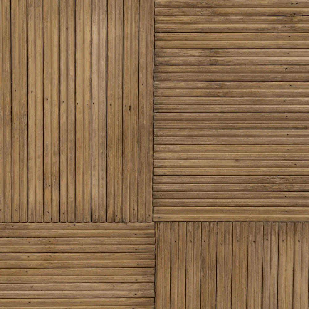 Set 2 Mesitas de Bambú Natural 32,5 x 32,5 x 70 cm 
