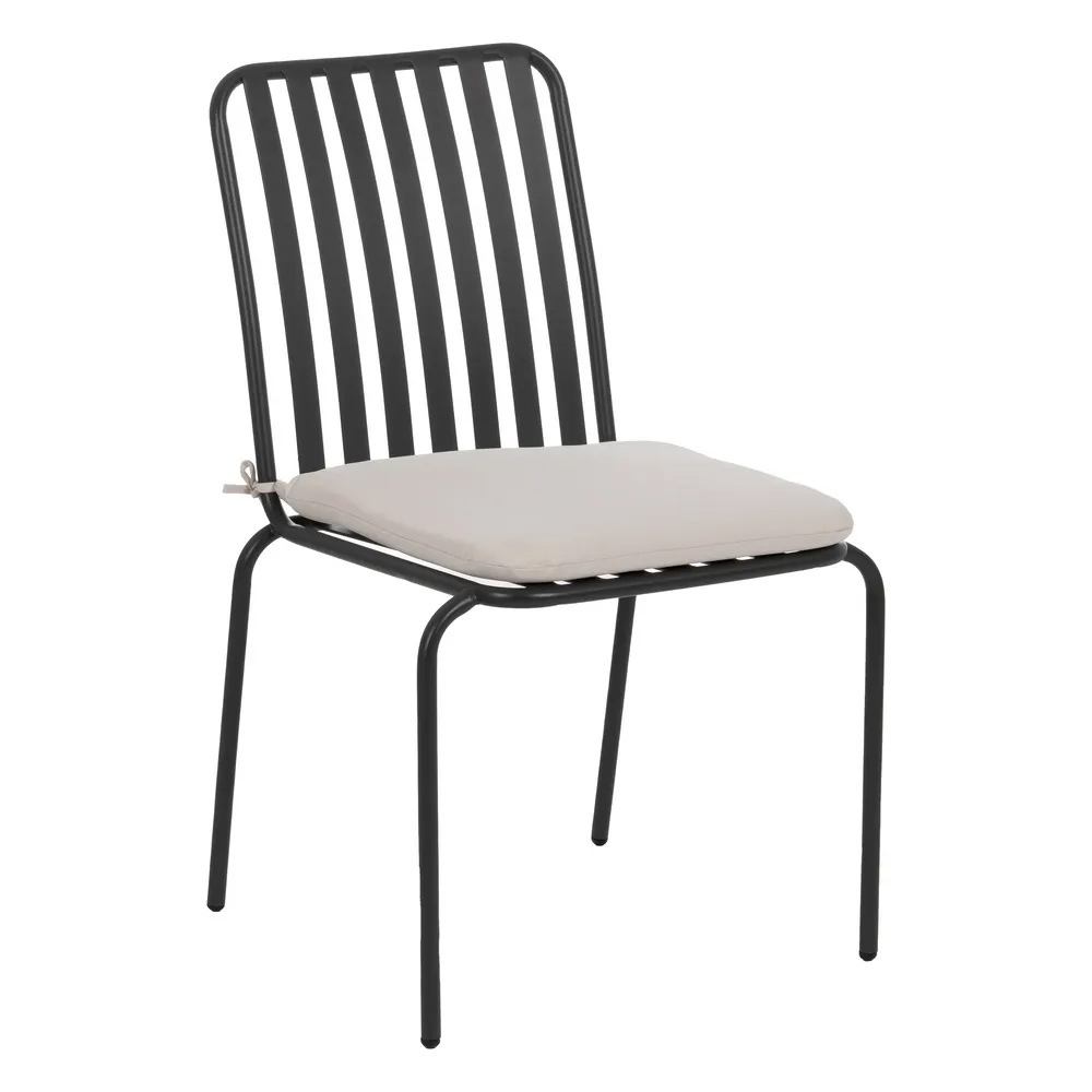 Silla de Exterior de Acero Antracita 57 x 52 x 87 cm  