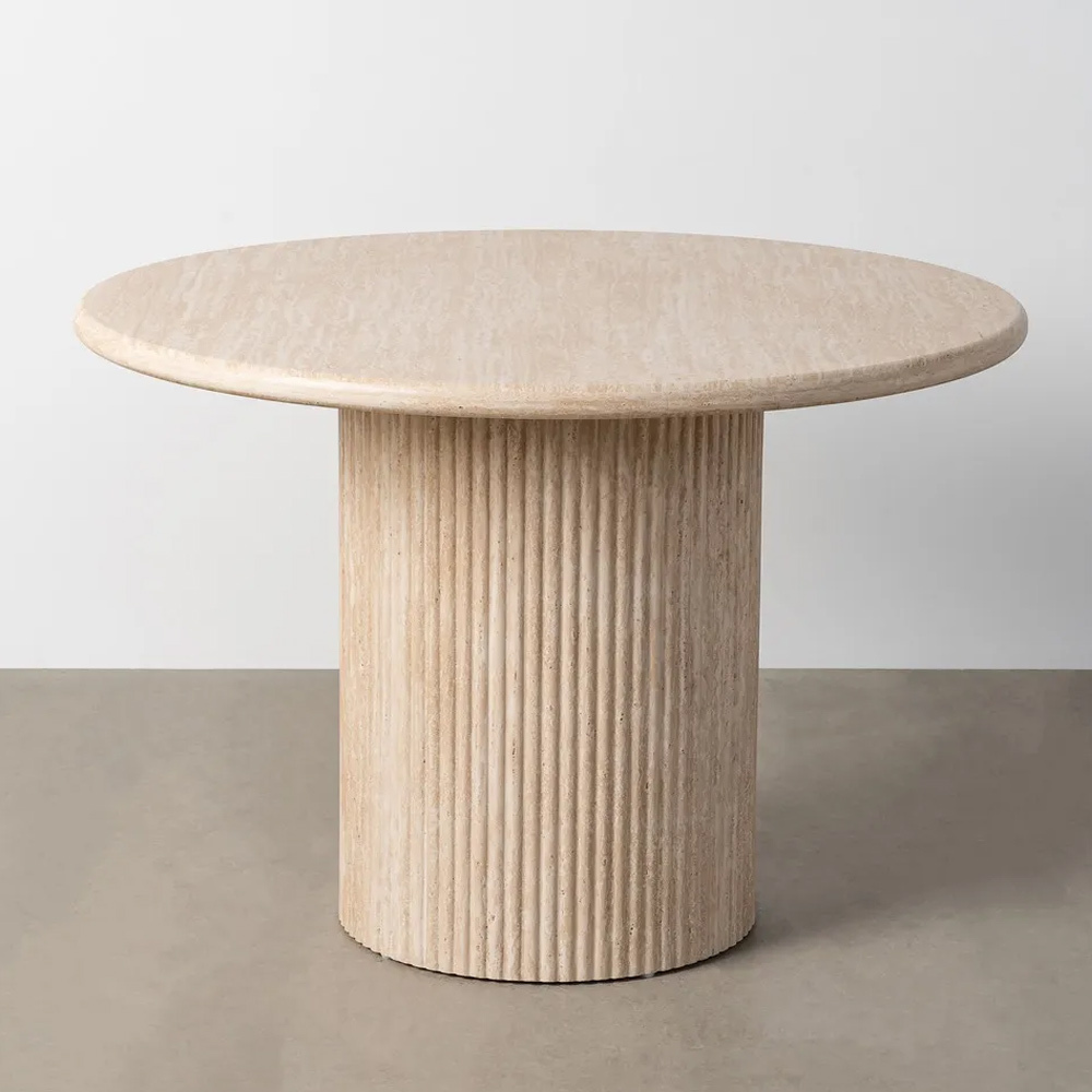Mesa Comedor DM Beige Piedra 110 x 110 x 76 cm