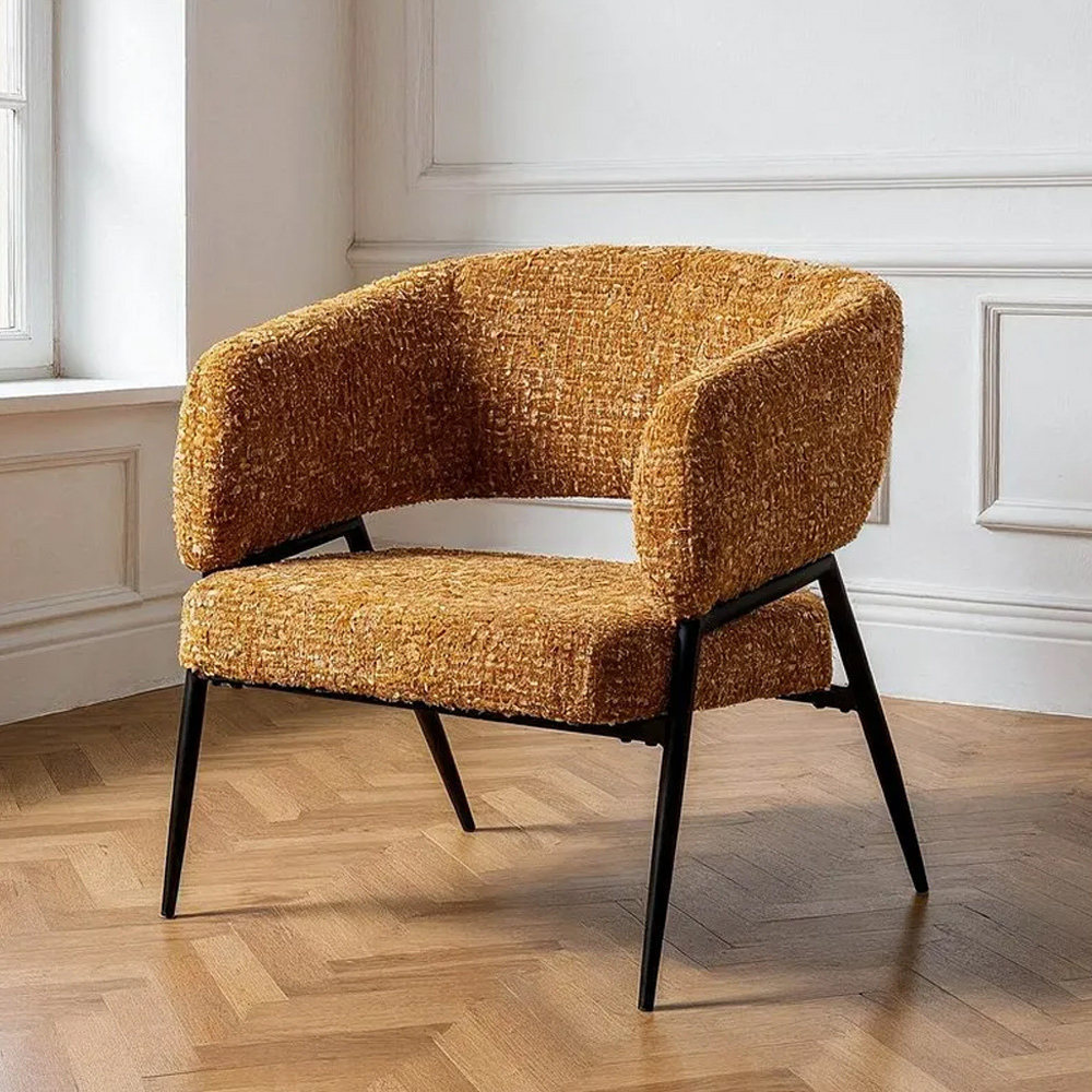 Sillón Jaspeado en Tejido y Metal 70 x 71 x 75 cm 