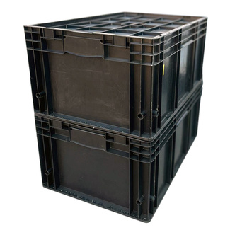 Lote de 1000 Cajas Plásticas con Tapa Antiestática 40 x 60 x 28 cm 