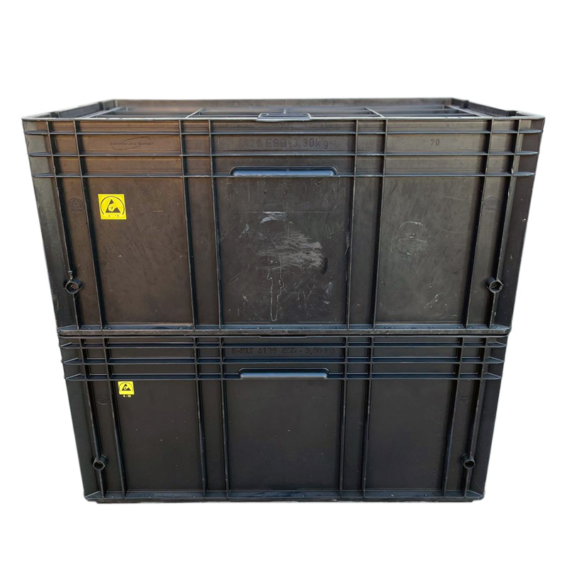 Lote de 1000 Cajas Plásticas con Tapa Antiestática 40 x 60 x 28 cm 