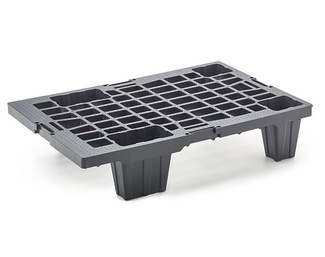 Cuarto de Palet Plástico Encajable Ligero 4 Pies 40 x 60 x 13.5 cm 