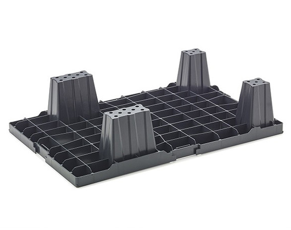 Cuarto de Palet Plástico Encajable Ligero 4 Pies 40 x 60 x 13.5 cm 