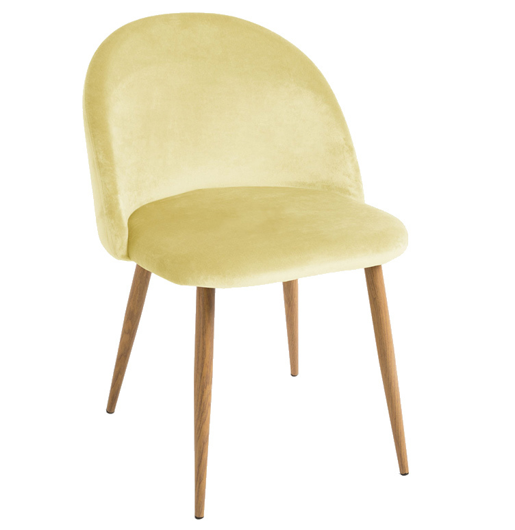 Silla Hill Terciopelo y Acero Reforzado 43 x 38 x 74 cm