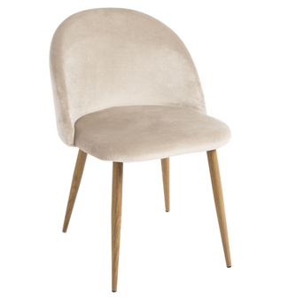 Silla Hill Terciopelo y Acero Reforzado 43 x 38 x 74 cm