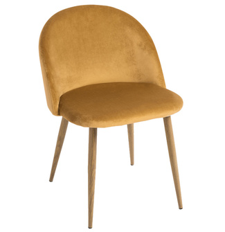 Silla Hill Terciopelo y Acero Reforzado 43 x 38 x 74 cm