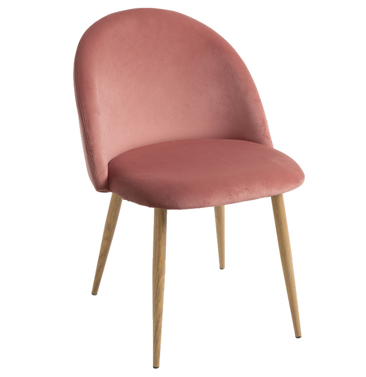 Silla Hill Terciopelo y Acero Reforzado 43 x 38 x 74 cm