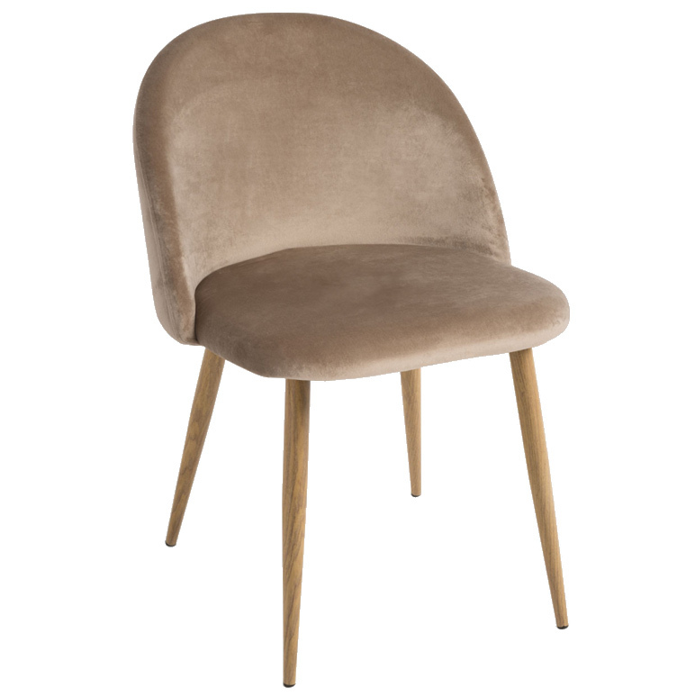 Silla Hill Terciopelo y Acero Reforzado 43 x 38 x 74 cm