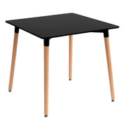 Mesa Nera Cuadrada en Madera Lacada 80 x 80 x 75 cm
