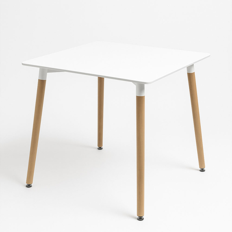 Mesa Nera Cuadrada en Madera Lacada 80 x 80 x 75 cm