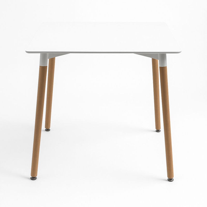 Mesa Nera Cuadrada en Madera Lacada 80 x 80 x 75 cm