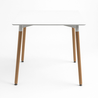 Mesa Nera Cuadrada en Madera Lacada 80 x 80 x 75 cm