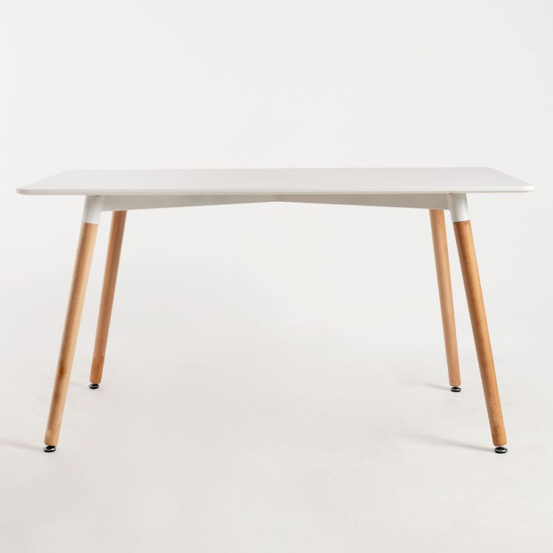Mesa Nórdica Nera Rectangular 80 x 120 x 76 cm