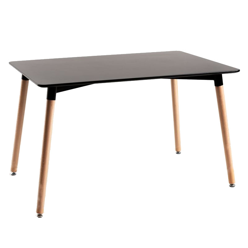 Mesa Nórdica Nera Rectangular 80 x 120 x 76 cm
