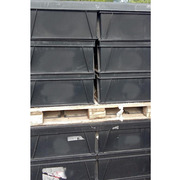 Lote 216 Cajas Plásticas Negras Apilables Usadas