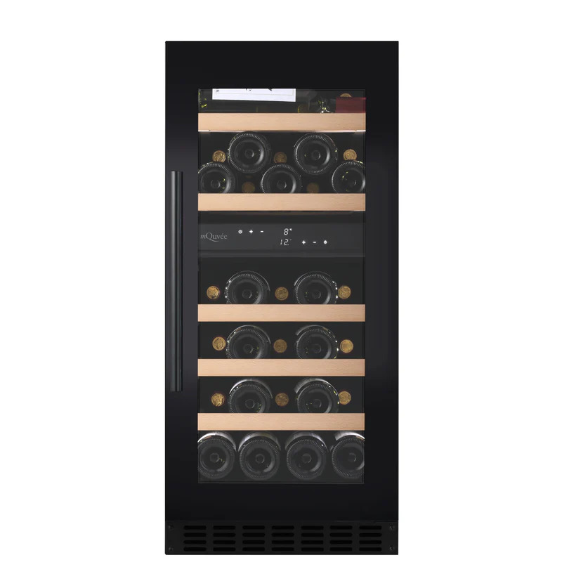 Vinoteca encastrable bajo encimera 2 zonas 34 botellas mQuvée WineCave 800 40D Fullglass 
