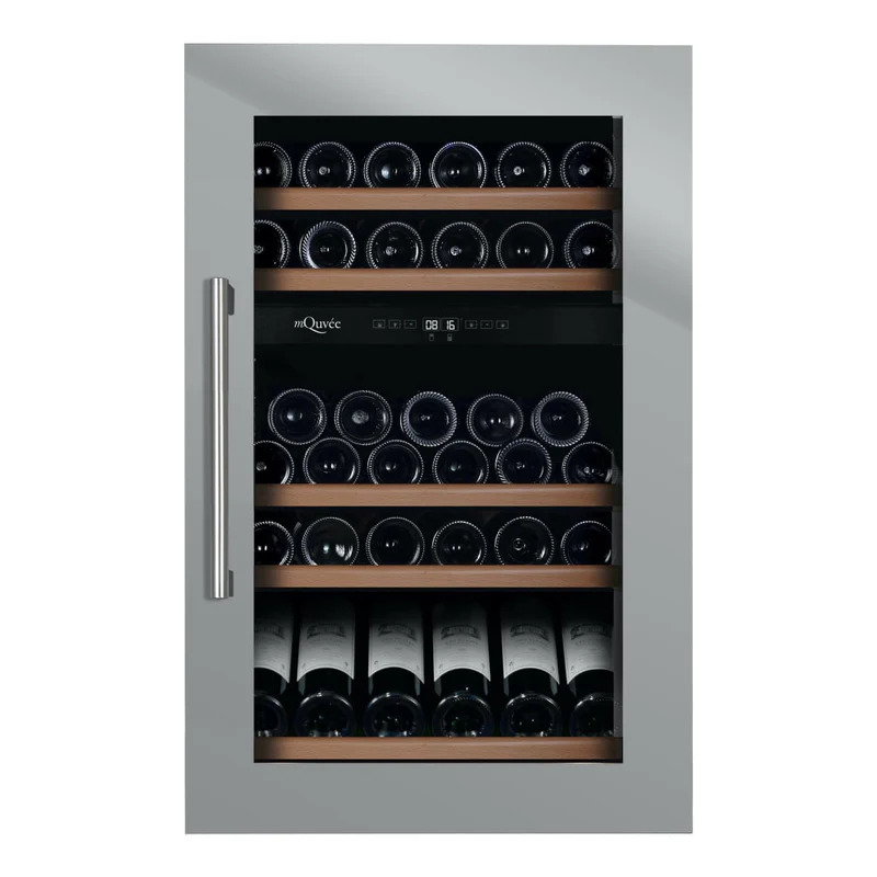 Vinoteca encastrable columna acero inox 2 zonas 49 botelas mQuvée WineKeeper 49D Stainless